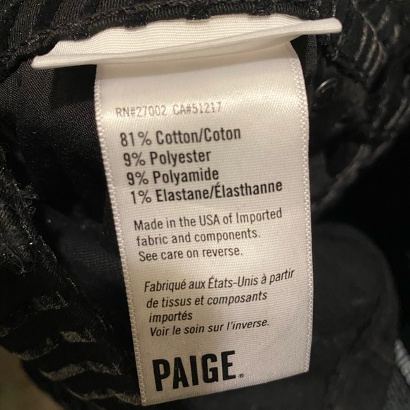 Paige Black Velvet Pants - Picture 5 of 5